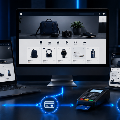 ecommerce-website-development-online-store E-commerce website development with responsive online store, secure payments and order management for businesses